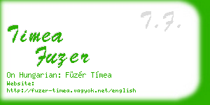 timea fuzer business card